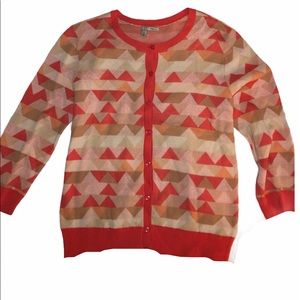 Halogen Geometric Pattern Cardigan
